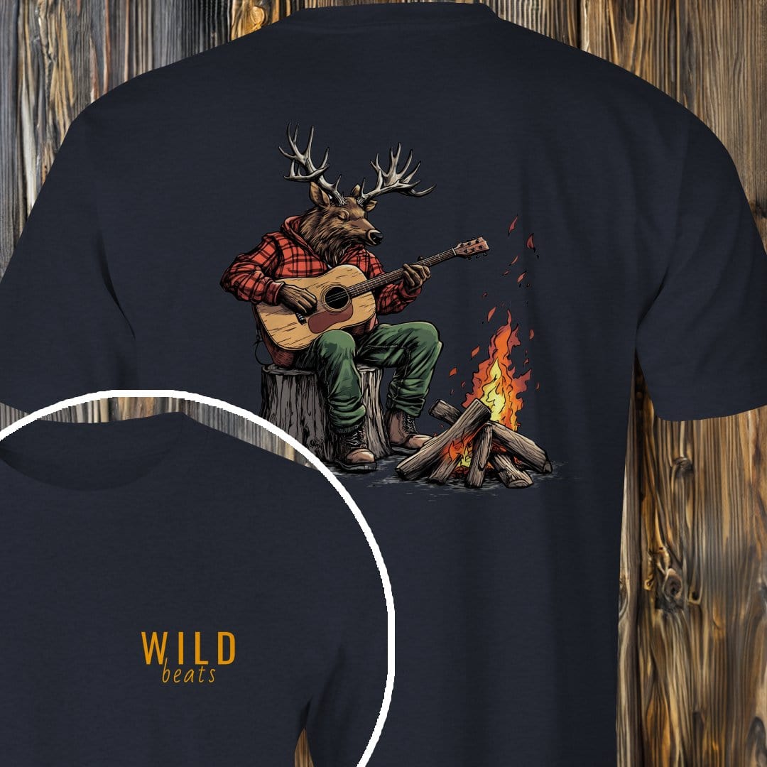 MyDesigns T-Shirt Dark Heather / S Elk Campfire Jam T-Shirt