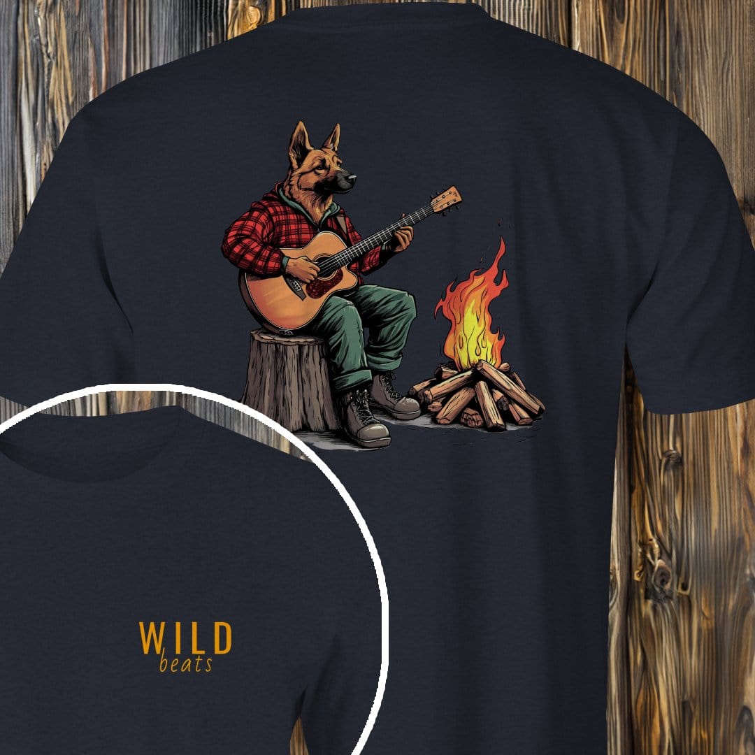 MyDesigns T-Shirt Dark Heather / S German Shepherd Bonfire Jam T-Shirt