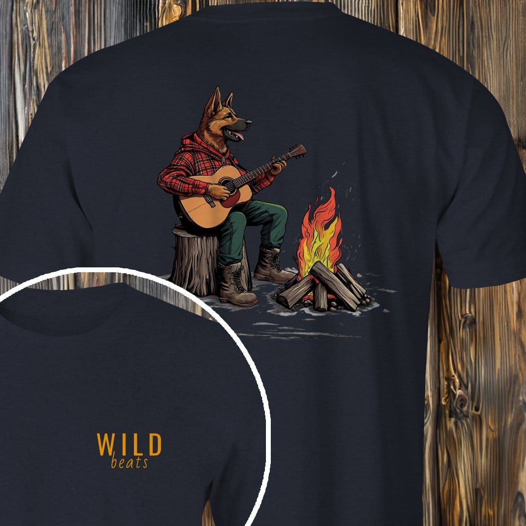 MyDesigns T-Shirt Dark Heather / S German Shepherd Campfire Jam T-Shirt