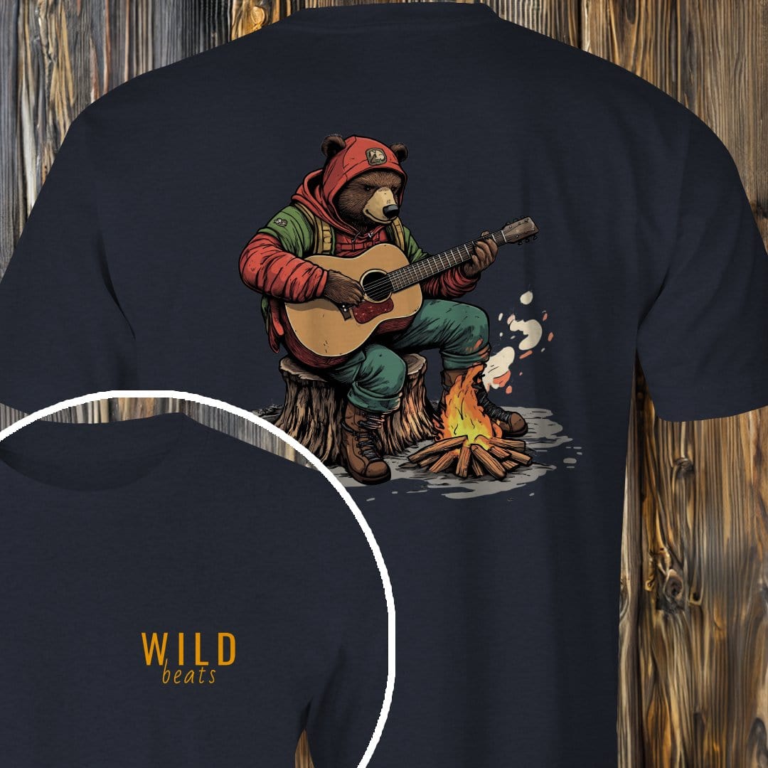 MyDesigns T-Shirt Dark Heather / S Grizzly Bear Campfire Jam T-Shirt