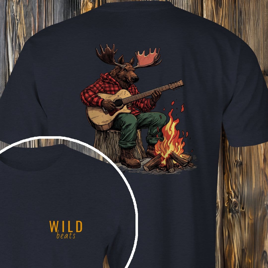 MyDesigns T-Shirt Dark Heather / S Moose Campfire Jam T-Shirt