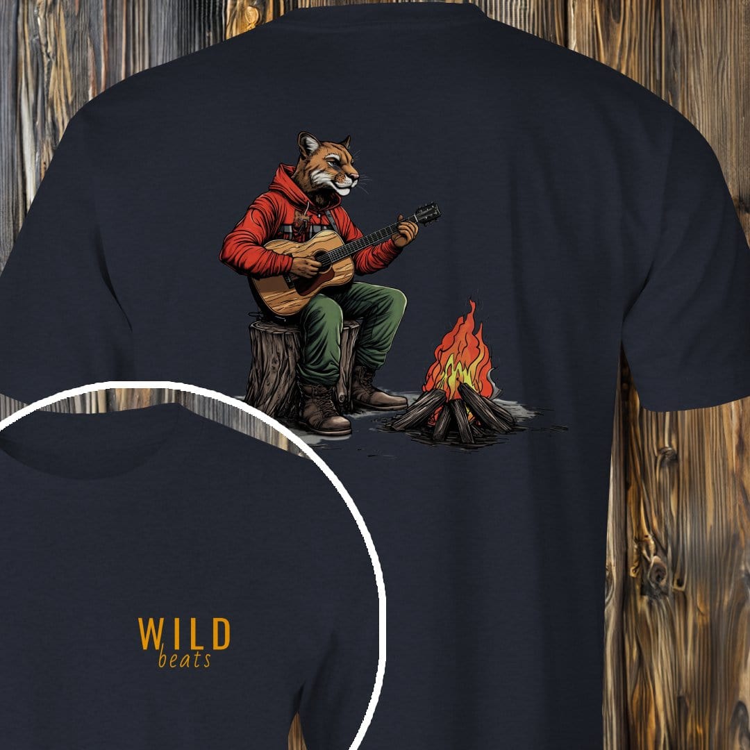 MyDesigns T-Shirt Dark Heather / S Mountain Lion Campfire Jam T-Shirt