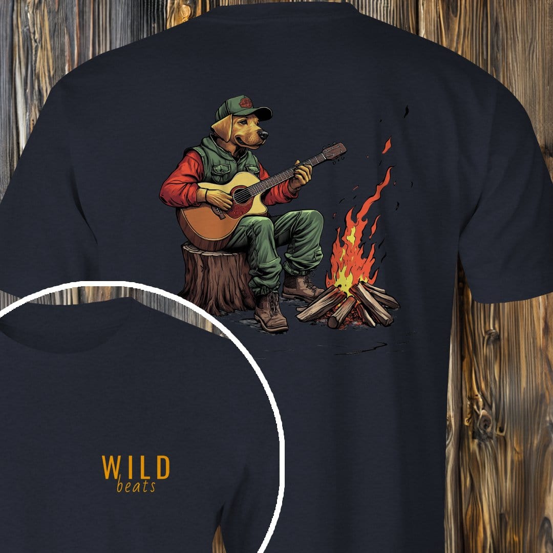 MyDesigns T-Shirt Dark Heather / S Yellow Lab Campfire Jam T-Shirt