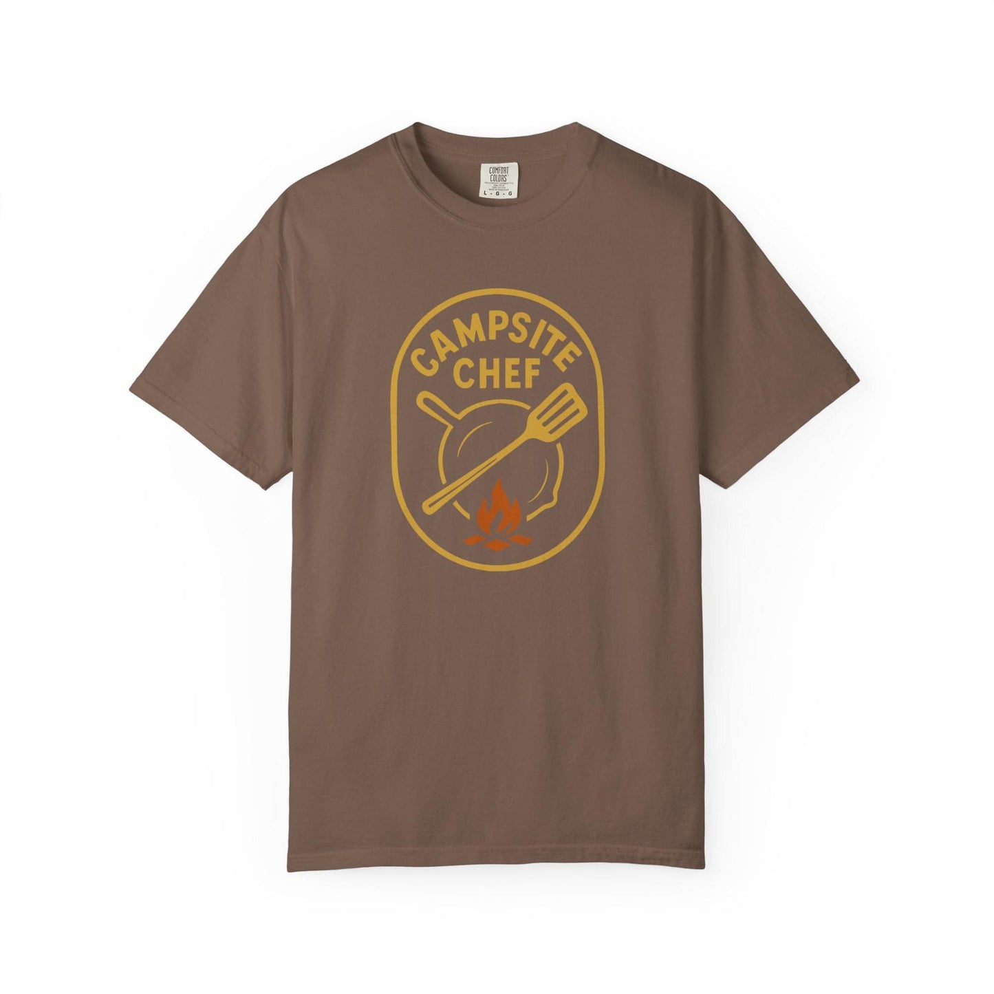 Campsite Chef T-Shirt In Espresso / S Lightweight adventure tee for outdoor lovers Perfect for hiking camping or road trips Made from soft breathable cotton for all-day comfort Ideal for nature lovers and adventurers FAYO Threads outdoor apparel remember Fun Awaits You Outside