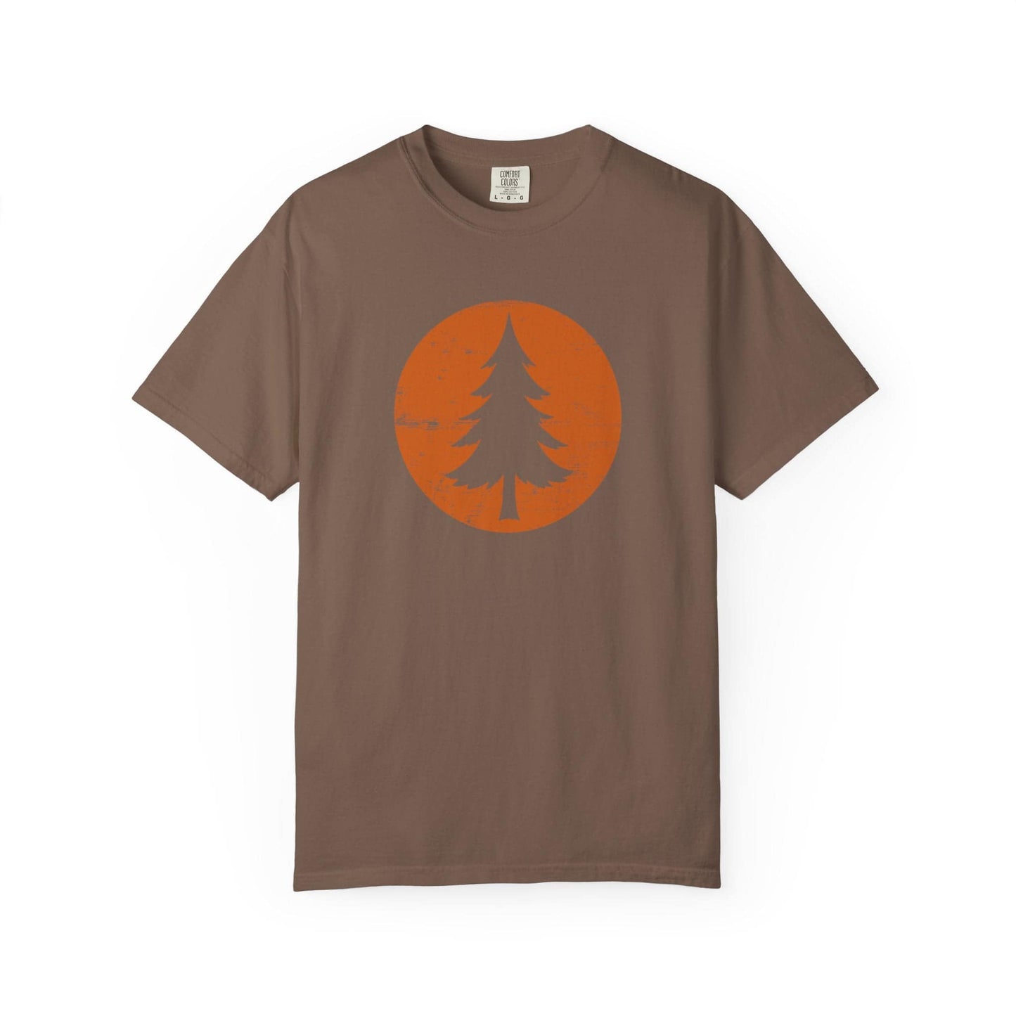 Distressed Tree T-Shirt In Espresso / S Lightweight adventure tee for outdoor lovers Perfect for hiking camping or road trips Made from soft breathable cotton for all-day comfort Ideal for nature lovers and adventurers FAYO Threads outdoor apparel remember Fun Awaits You Outside
