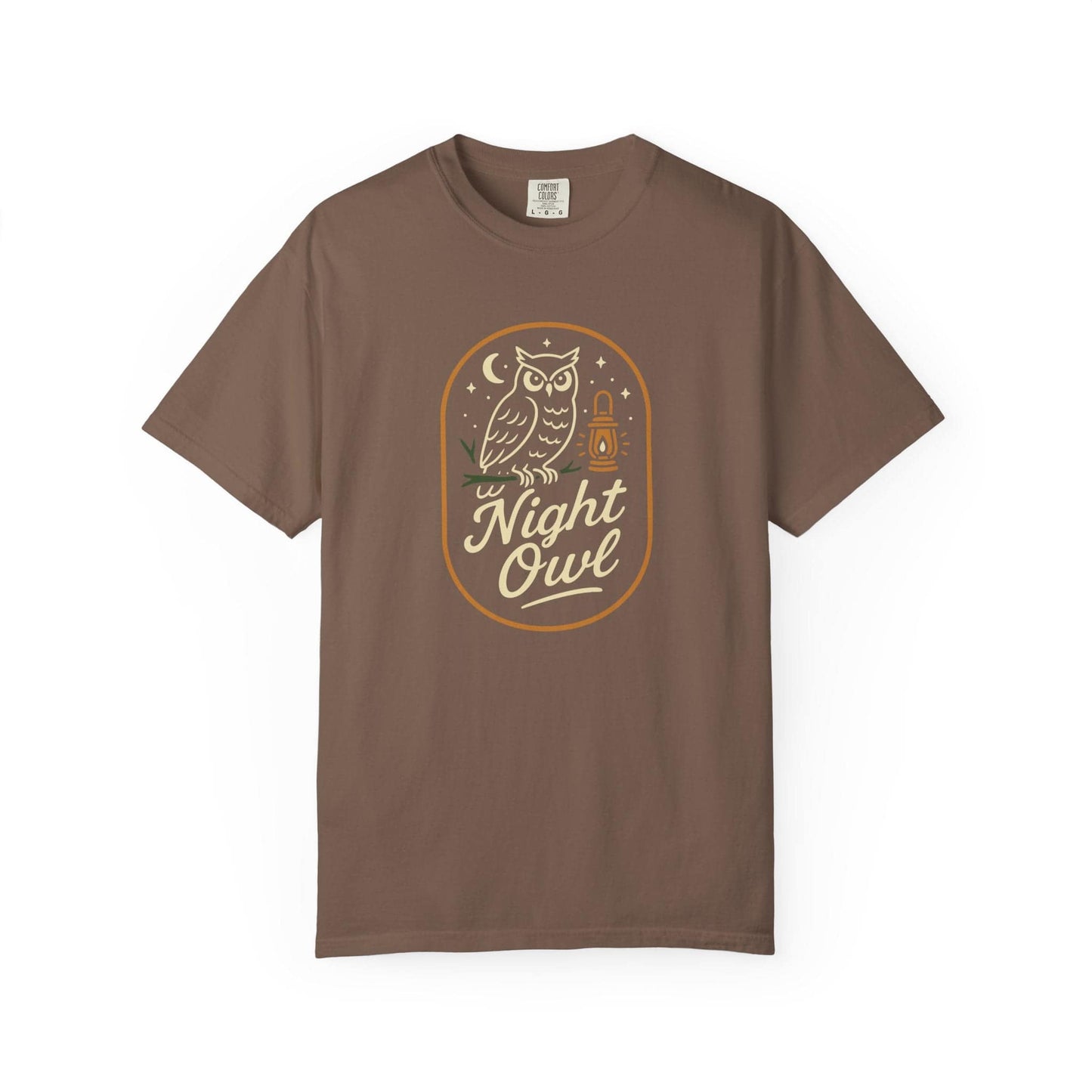 Night Owl T-Shirt In Espresso / S Lightweight adventure tee for outdoor lovers Perfect for hiking camping or road trips Made from soft breathable cotton for all-day comfort Ideal for nature lovers and adventurers FAYO Threads outdoor apparel remember Fun Awaits You Outside