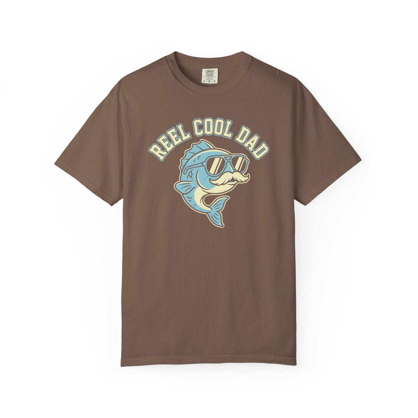 Reel Cool Dad T-Shirt In Espresso / S Lightweight adventure tee for outdoor lovers Perfect for hiking camping or road trips Made from soft breathable cotton for all-day comfort Ideal for nature lovers and adventurers FAYO Threads outdoor apparel remember Fun Awaits You Outside