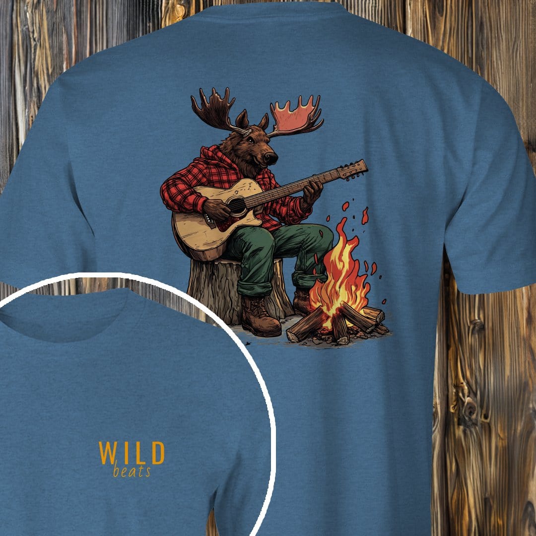 MyDesigns T-Shirt Heather Indigo / S Moose Campfire Jam T-Shirt