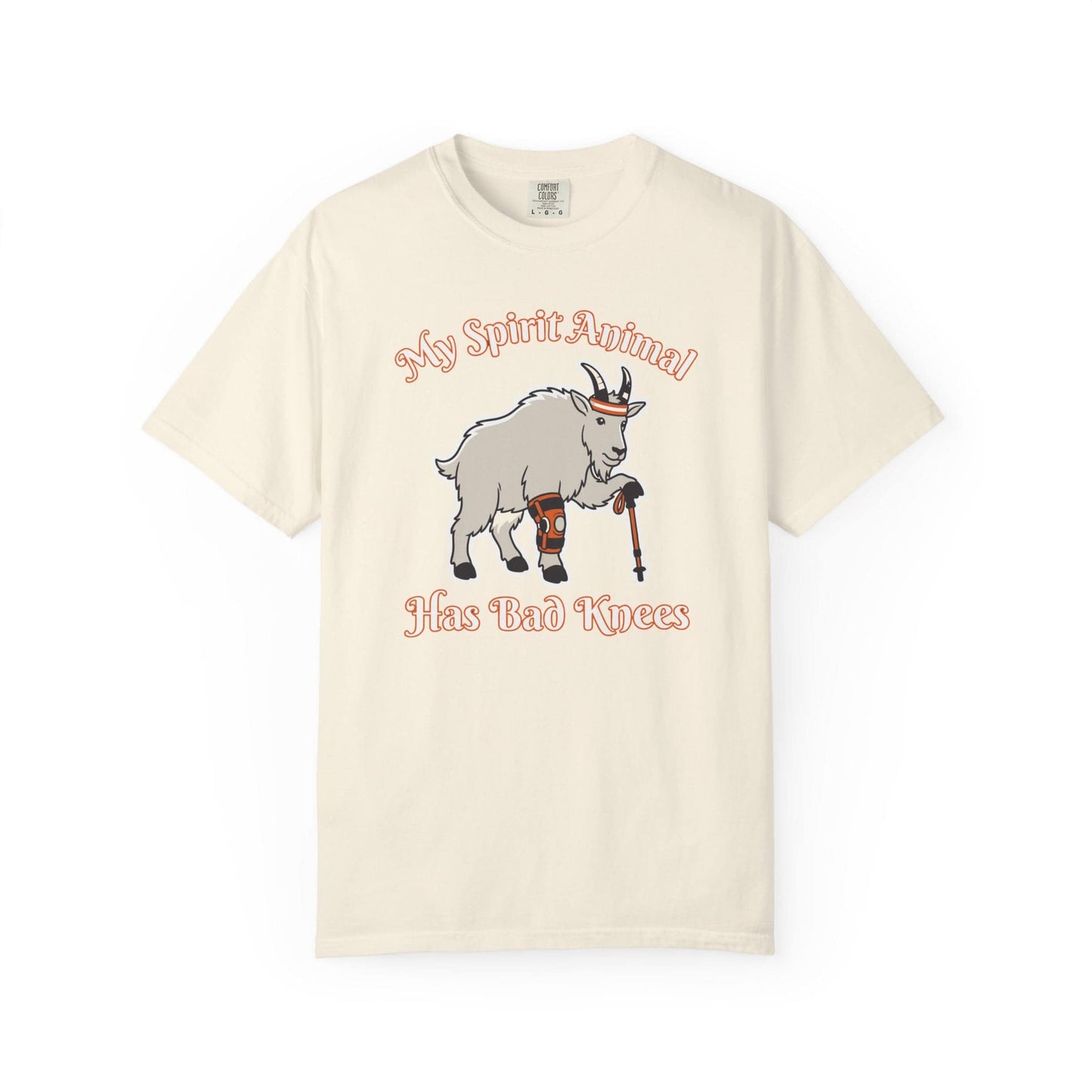 Spirit Animal Has Bad Knees T-Shirt In Ivory / S Lightweight adventure tee for outdoor lovers Perfect for hiking camping or road trips Made from soft breathable cotton for all-day comfort Ideal for nature lovers and adventurers FAYO Threads outdoor apparel remember Fun Awaits You Outside