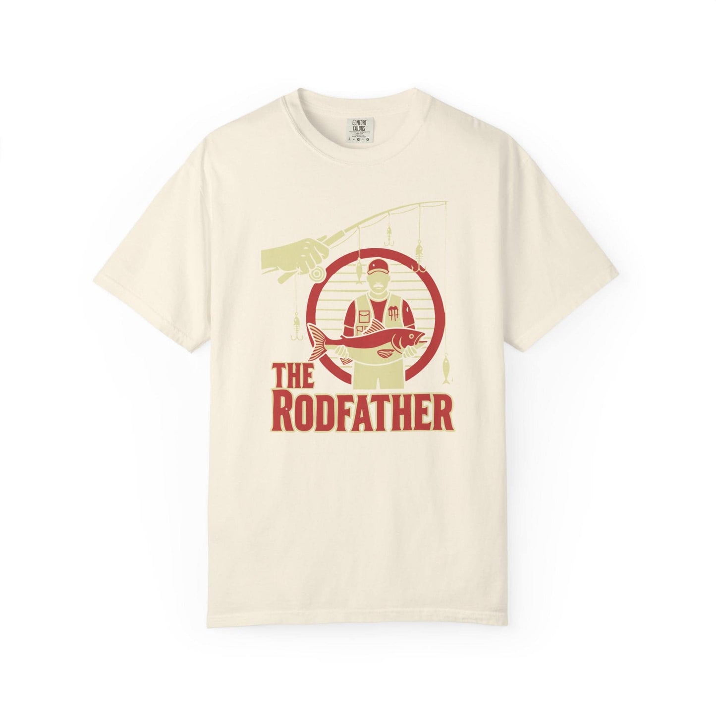 The Rodfather T-Shirt In Ivory / S Lightweight adventure tee for outdoor lovers Perfect for hiking camping or road trips Made from soft breathable cotton for all-day comfort Ideal for nature lovers and adventurers FAYO Threads outdoor apparel remember Fun Awaits You Outside