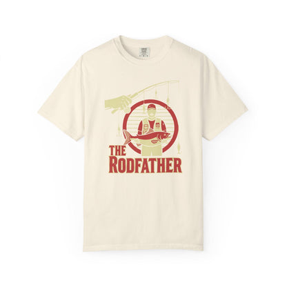 The Rodfather T-Shirt In Ivory / S Lightweight adventure tee for outdoor lovers Perfect for hiking camping or road trips Made from soft breathable cotton for all-day comfort Ideal for nature lovers and adventurers FAYO Threads outdoor apparel remember Fun Awaits You Outside