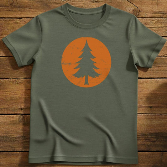Timber Sun T-Shirt In Military Green / S Lightweight adventure tee for outdoor lovers Perfect for hiking camping or road trips Made from soft breathable cotton for all-day comfort Ideal for nature lovers and adventurers FAYO Threads outdoor apparel remember Fun Awaits You Outside