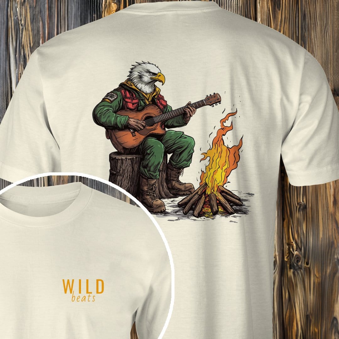 MyDesigns T-Shirt Natural / S Bald Eagle Campfire Jam T-Shirt