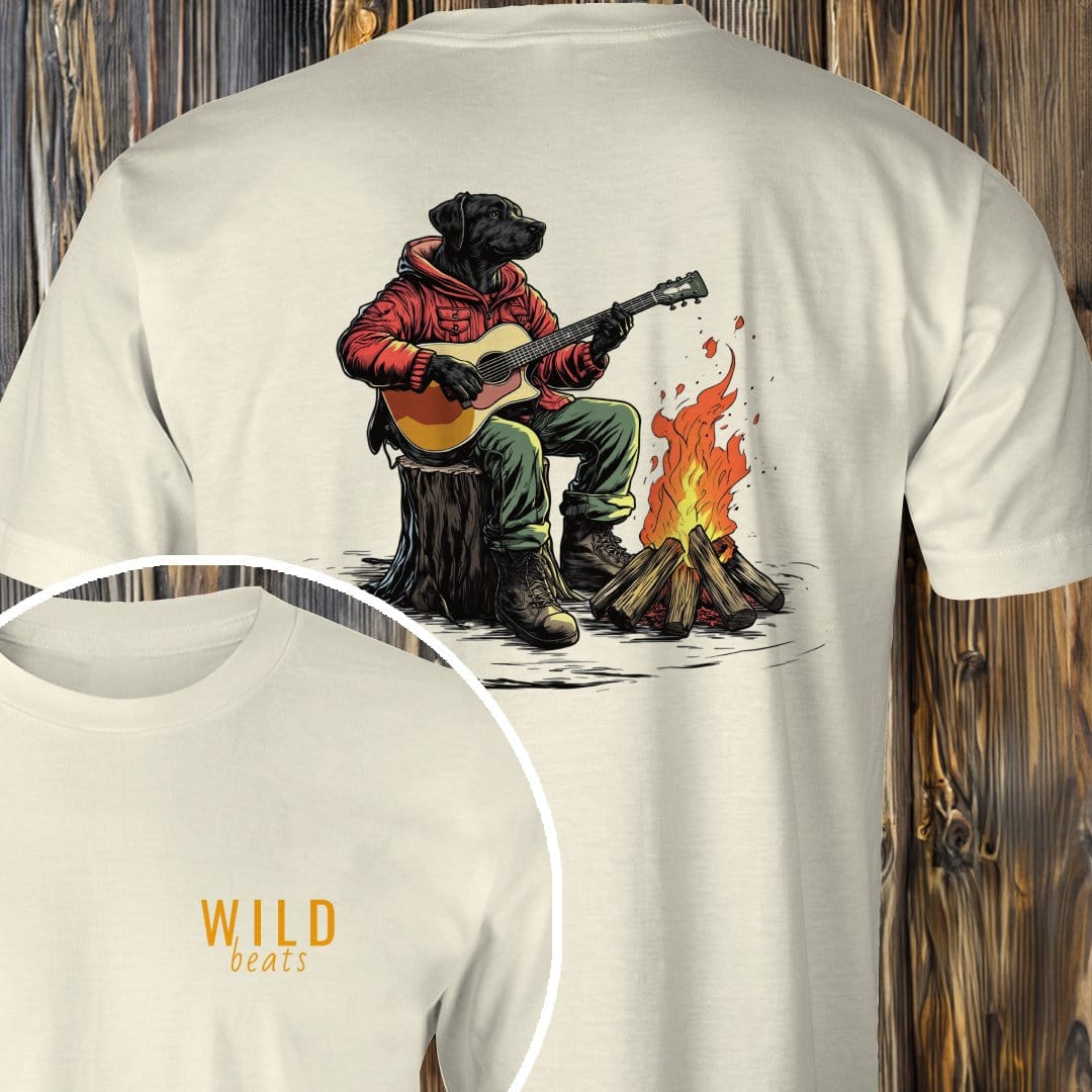 MyDesigns T-Shirt Natural / S Black Lab Campfire Jam T-Shirt