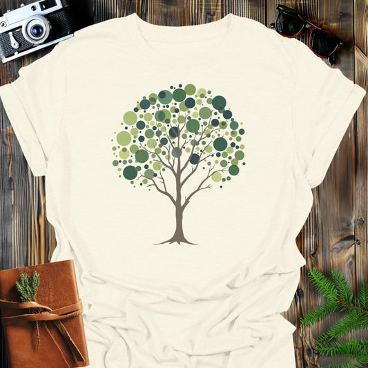 Blooming Oak T-Shirt In Natural / S Lightweight adventure tee for outdoor lovers Perfect for hiking camping or road trips Made from soft breathable cotton for all-day comfort Ideal for nature lovers and adventurers FAYO Threads outdoor apparel remember Fun Awaits You Outside