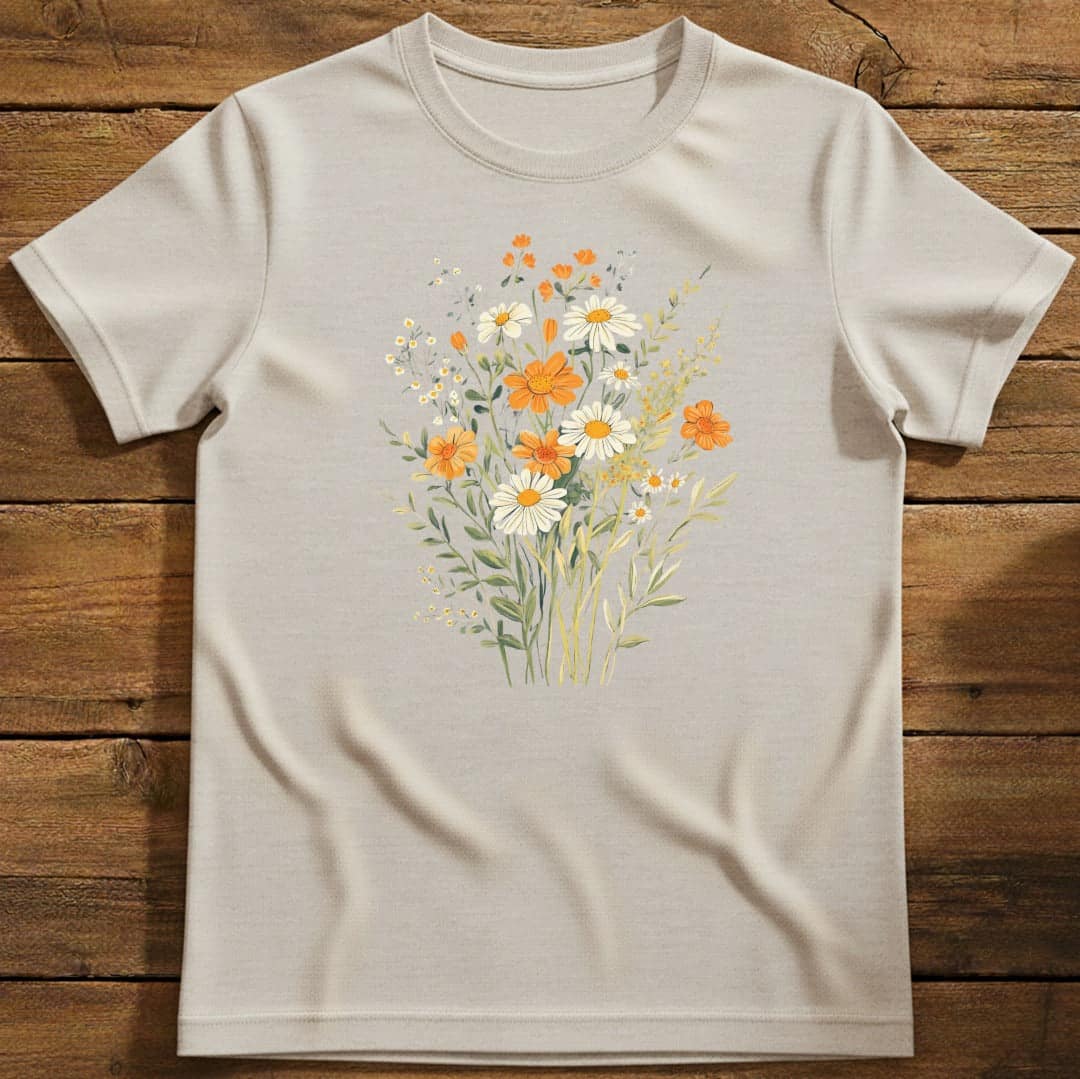 Daisy Dreams T-Shirt In Natural / S Lightweight adventure tee for outdoor lovers Perfect for hiking camping or road trips Made from soft breathable cotton for all-day comfort Ideal for nature lovers and adventurers FAYO Threads outdoor apparel remember Fun Awaits You Outside