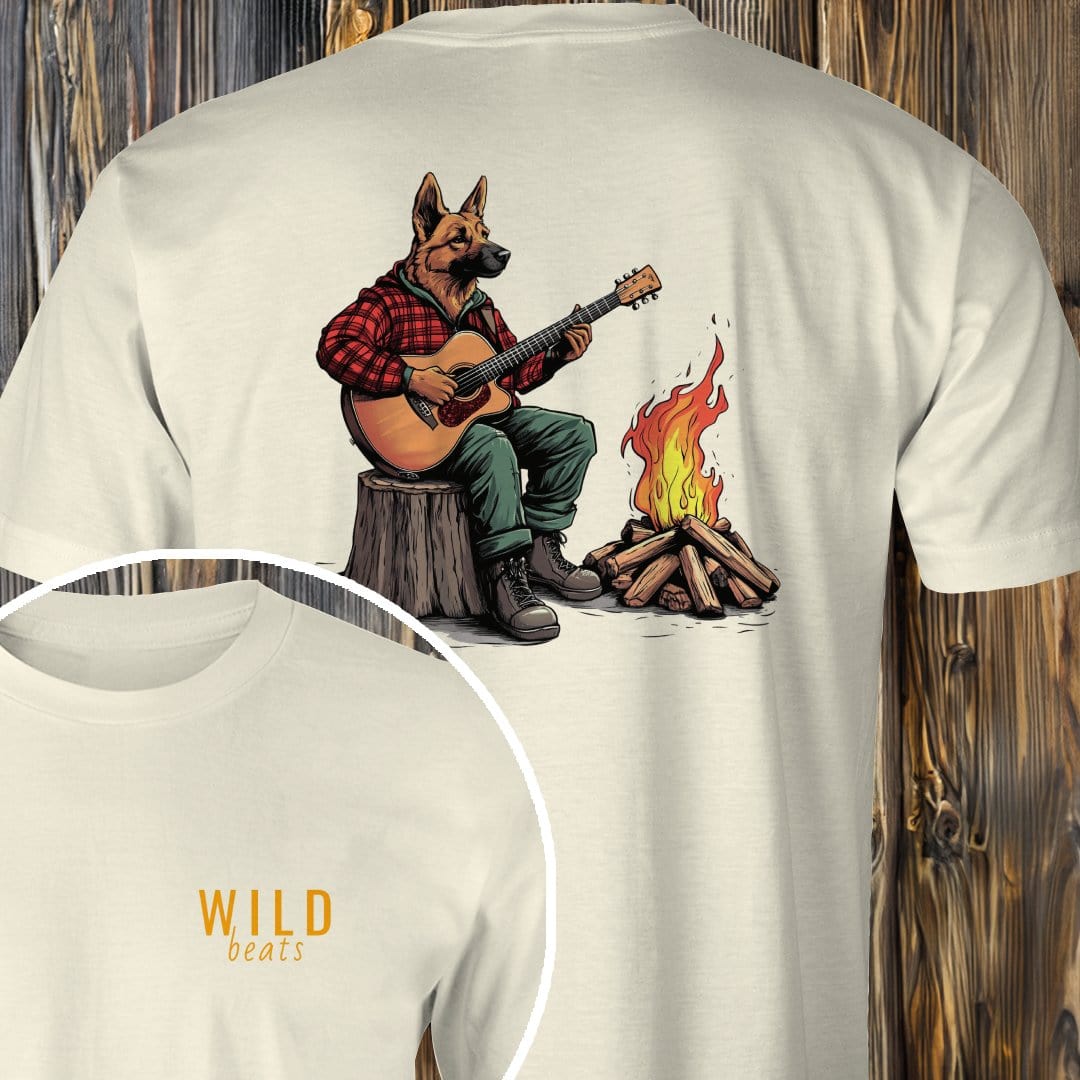 MyDesigns T-Shirt Natural / S German Shepherd Bonfire Jam T-Shirt