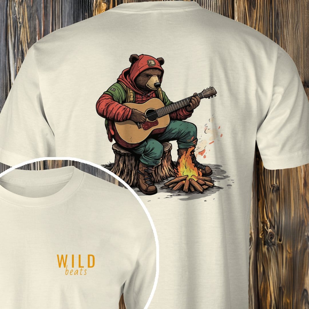 MyDesigns T-Shirt Natural / S Grizzly Bear Campfire Jam T-Shirt