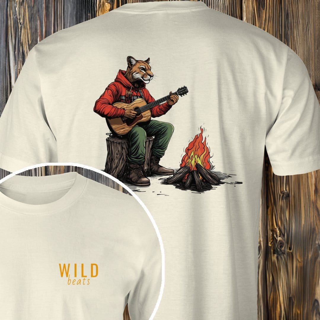 MyDesigns T-Shirt Natural / S Mountain Lion Campfire Jam T-Shirt