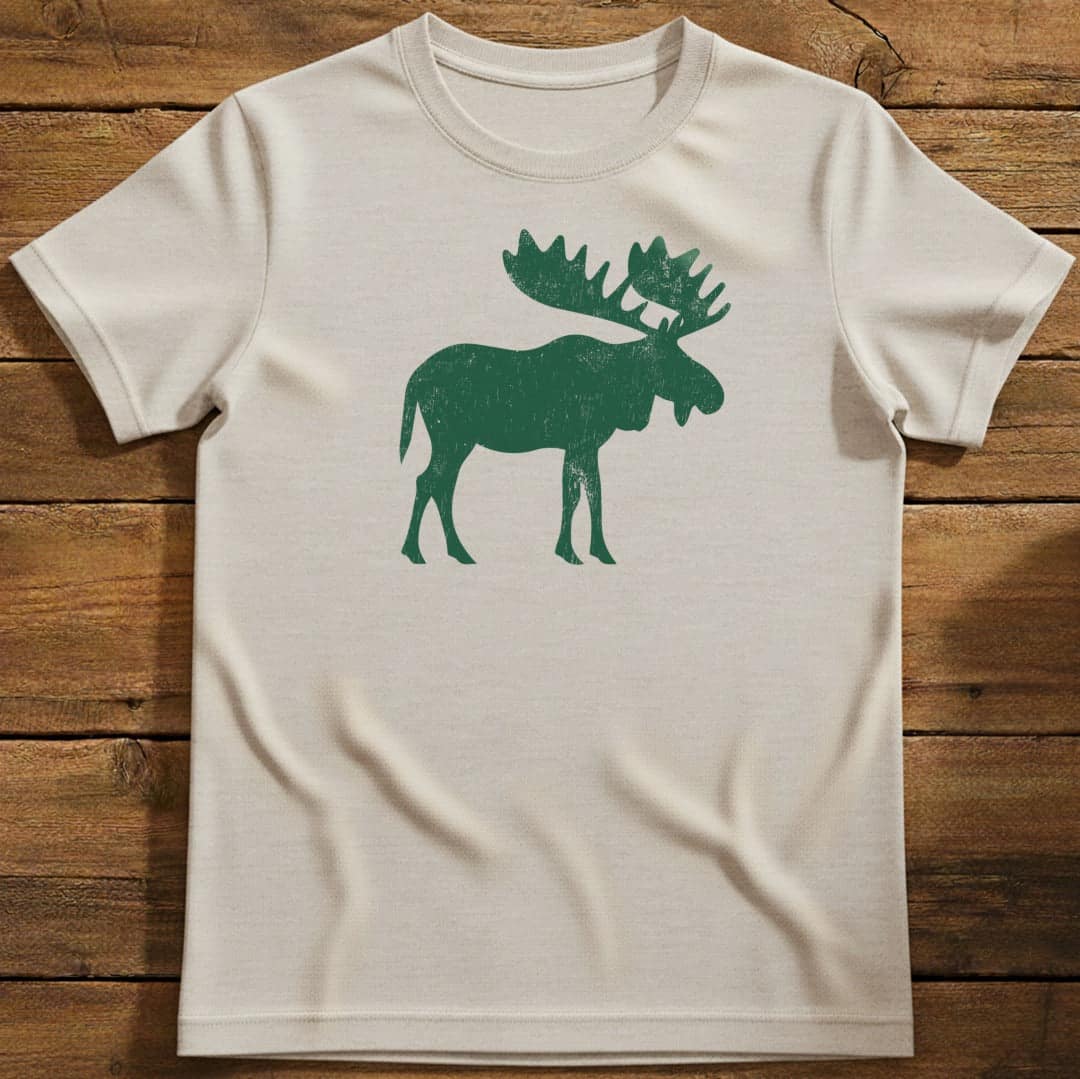 Rustic Moose T-Shirt In Natural / S Lightweight adventure tee for outdoor lovers Perfect for hiking camping or road trips Made from soft breathable cotton for all-day comfort Ideal for nature lovers and adventurers FAYO Threads outdoor apparel remember Fun Awaits You Outside