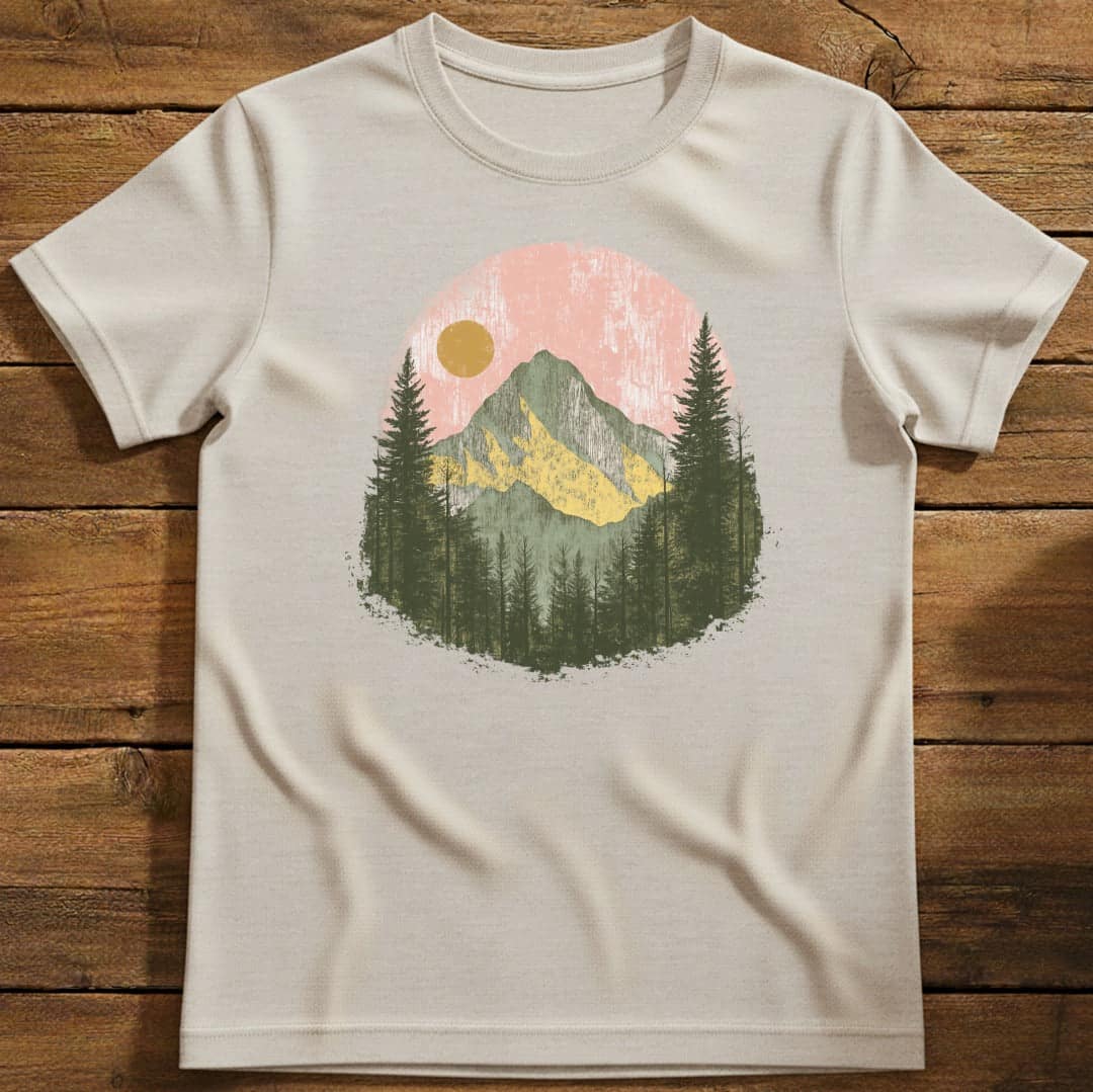 Rustic Summit T-Shirt In Natural / S Lightweight adventure tee for outdoor lovers Perfect for hiking camping or road trips Made from soft breathable cotton for all-day comfort Ideal for nature lovers and adventurers FAYO Threads outdoor apparel remember Fun Awaits You Outside