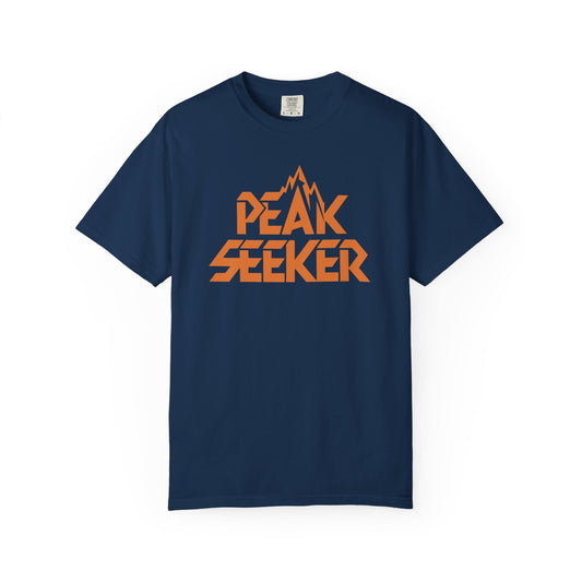Peak Seeker T-Shirt In Navy / S Lightweight adventure tee for outdoor lovers Perfect for hiking camping or road trips Made from soft breathable cotton for all-day comfort Ideal for nature lovers and adventurers FAYO Threads outdoor apparel remember Fun Awaits You Outside
