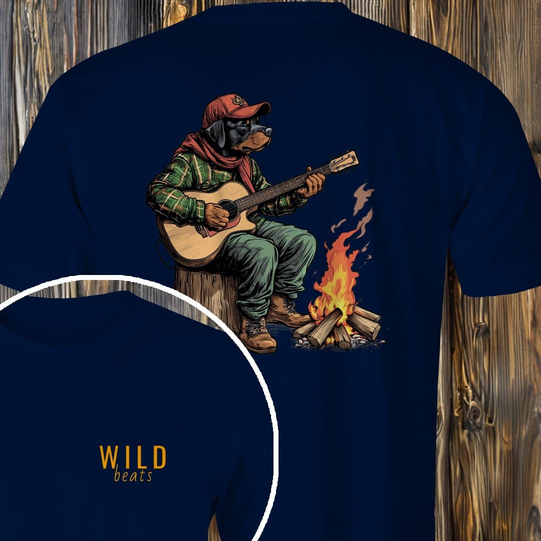 MyDesigns T-Shirt Navy / S Rottweiler Campfire Jam T-Shirt