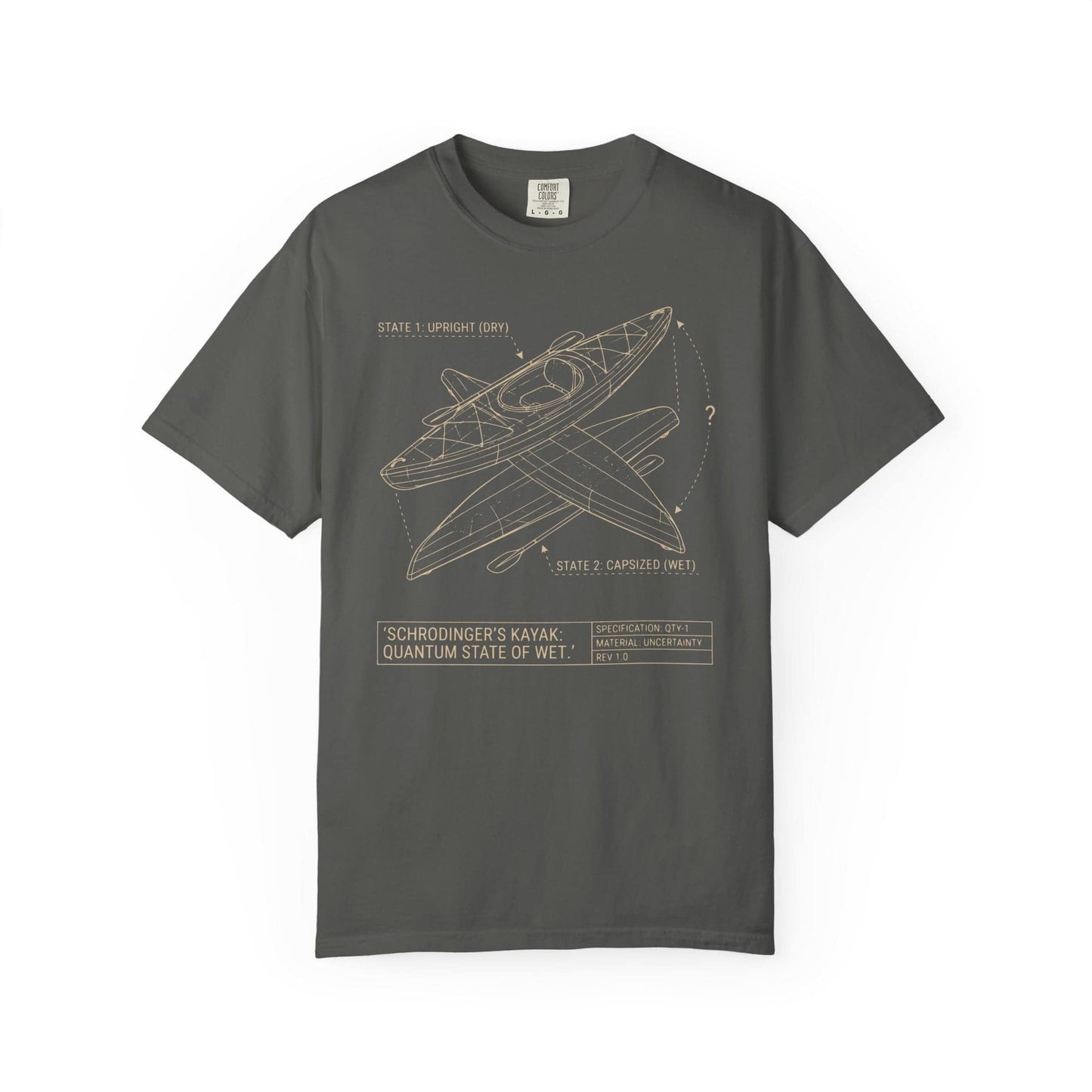 Capsized T-Shirt In Pepper / S Lightweight adventure tee for outdoor lovers Perfect for hiking camping or road trips Made from soft breathable cotton for all-day comfort Ideal for nature lovers and adventurers FAYO Threads outdoor apparel remember Fun Awaits You Outside