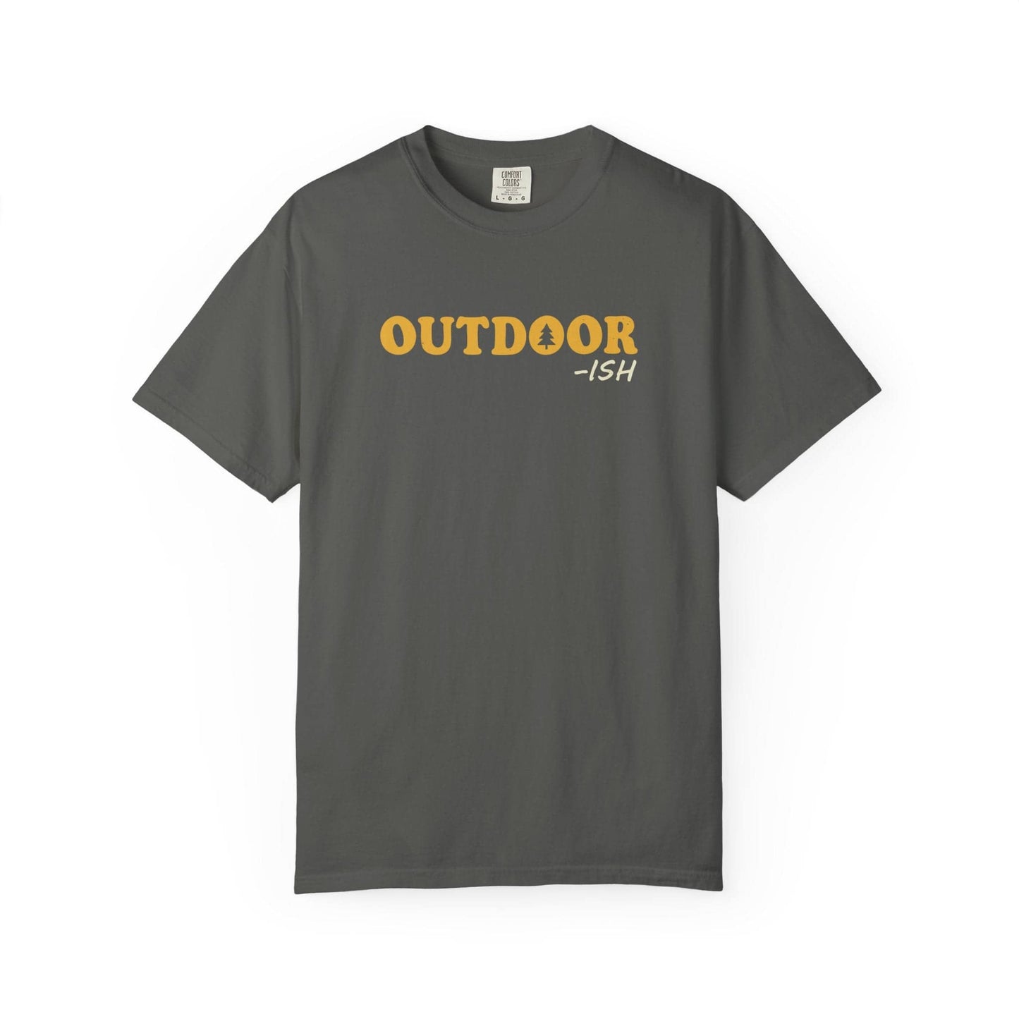 Evergreen Outdoor-ish T-Shirt In Pepper / S Lightweight adventure tee for outdoor lovers Perfect for hiking camping or road trips Made from soft breathable cotton for all-day comfort Ideal for nature lovers and adventurers FAYO Threads outdoor apparel remember Fun Awaits You Outside