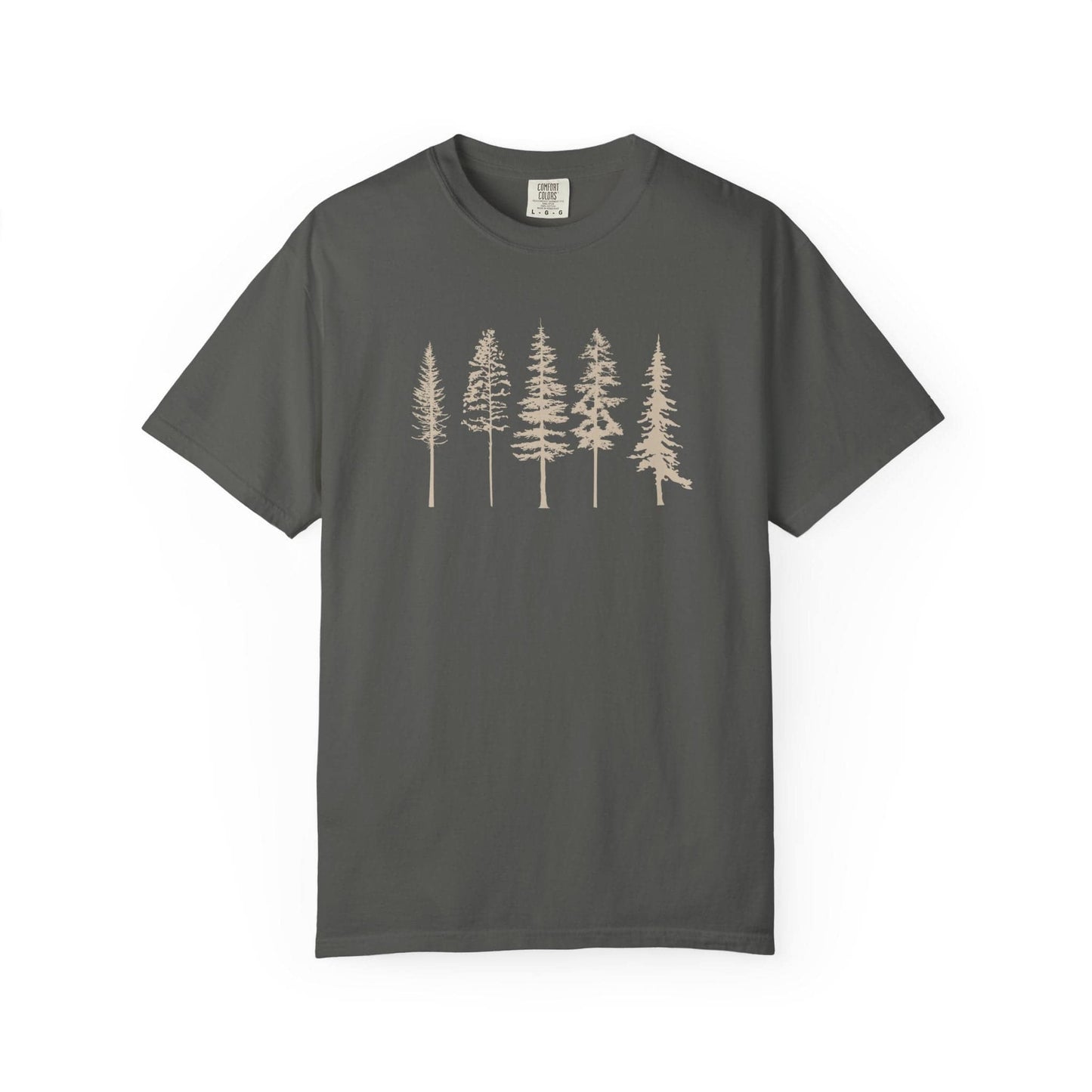 Forest Line T-Shirt In Pepper / S Lightweight adventure tee for outdoor lovers Perfect for hiking camping or road trips Made from soft breathable cotton for all-day comfort Ideal for nature lovers and adventurers FAYO Threads outdoor apparel remember Fun Awaits You Outside