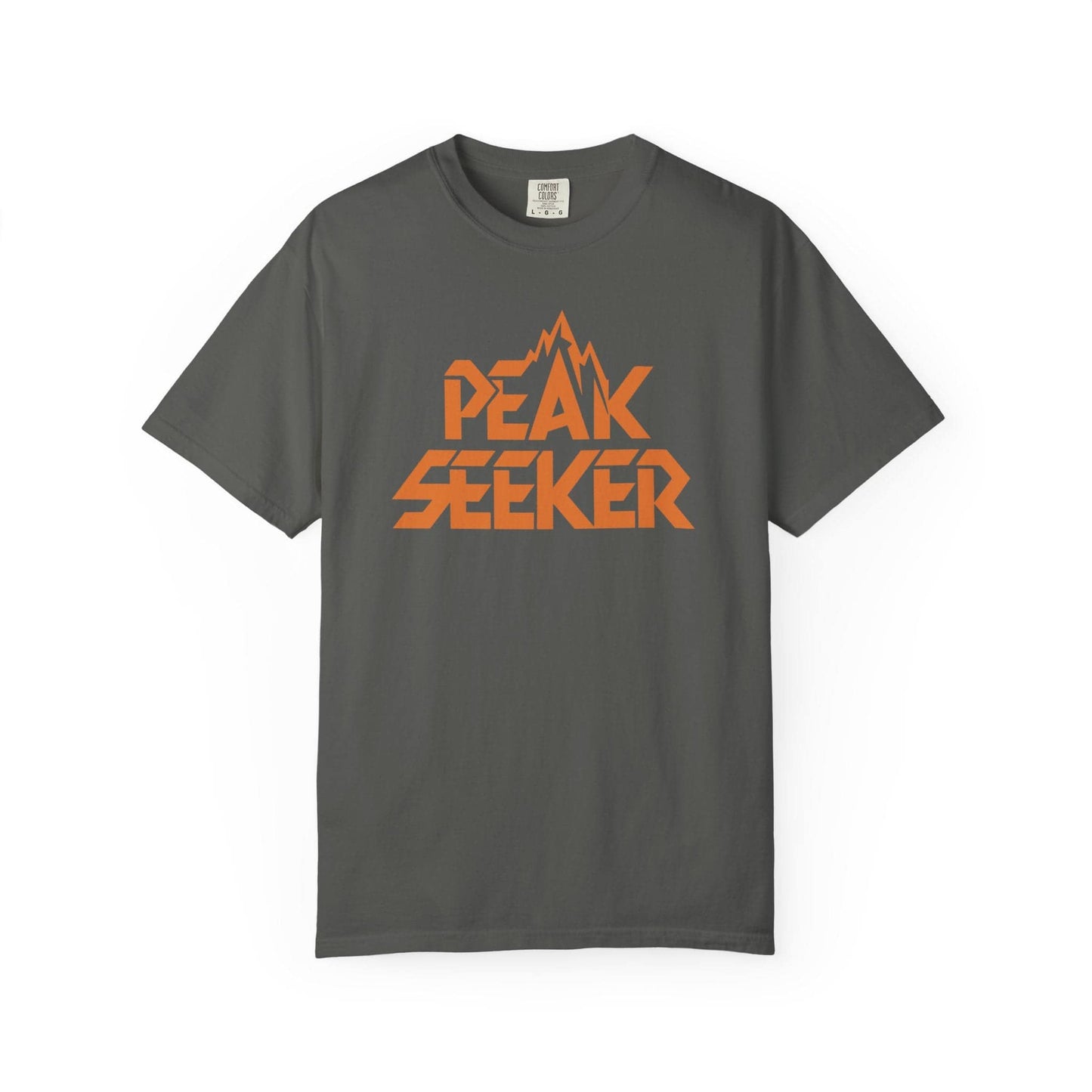 Peak Seeker T-Shirt In Pepper / S Lightweight adventure tee for outdoor lovers Perfect for hiking camping or road trips Made from soft breathable cotton for all-day comfort Ideal for nature lovers and adventurers FAYO Threads outdoor apparel remember Fun Awaits You Outside
