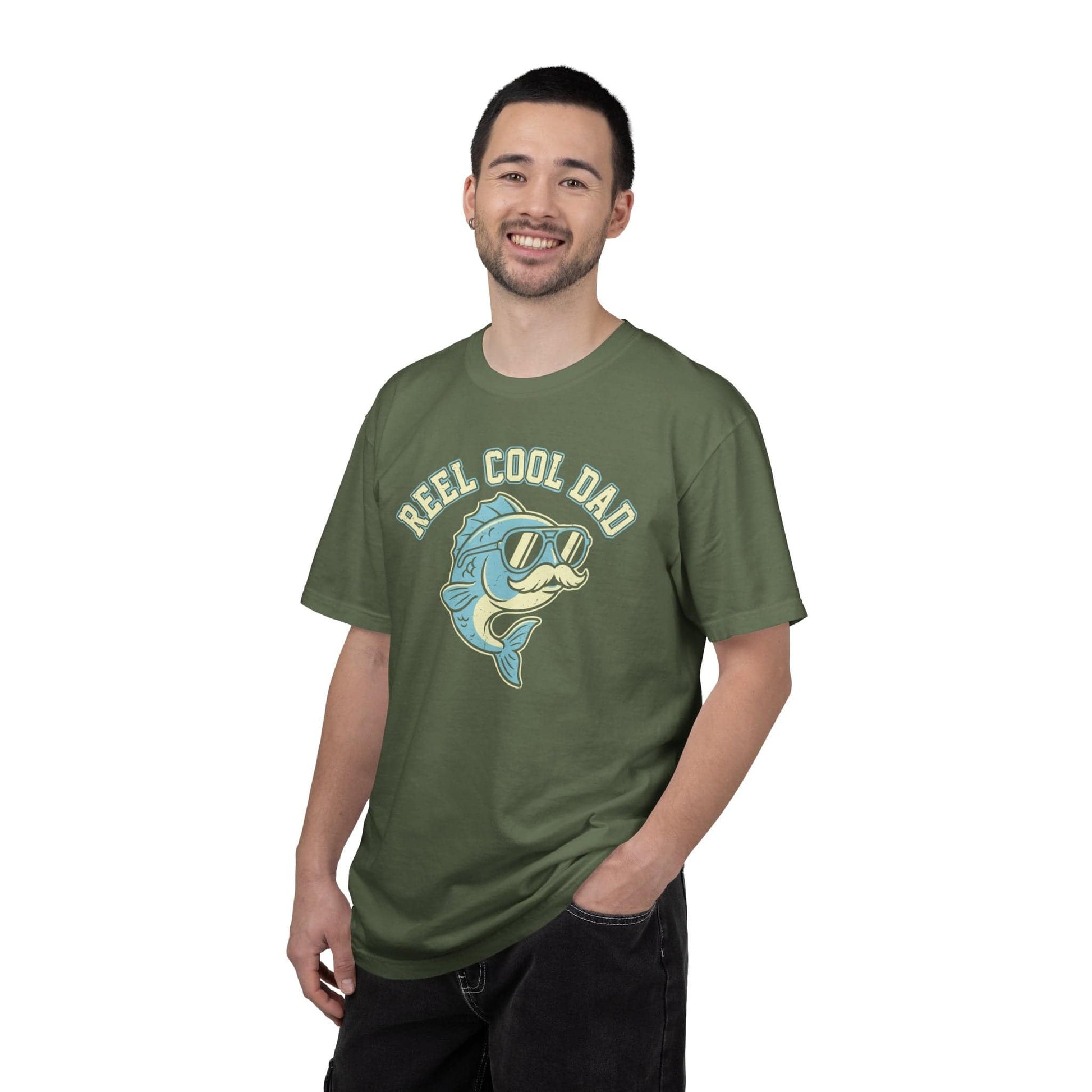 Reel Cool Dad T-Shirt In Lightweight adventure tee for outdoor lovers Perfect for hiking camping or road trips Made from soft breathable cotton for all-day comfort Ideal for nature lovers and adventurers FAYO Threads outdoor apparel remember Fun Awaits You Outside