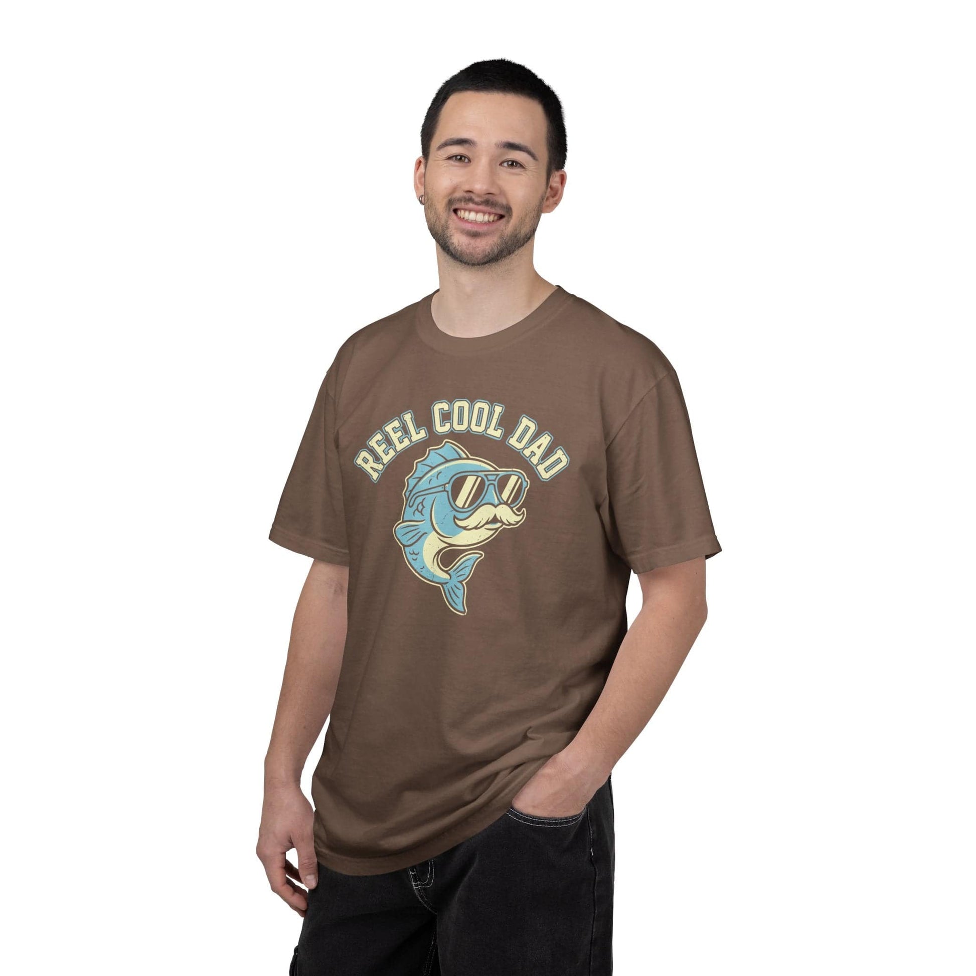 Reel Cool Dad T-Shirt In Lightweight adventure tee for outdoor lovers Perfect for hiking camping or road trips Made from soft breathable cotton for all-day comfort Ideal for nature lovers and adventurers FAYO Threads outdoor apparel remember Fun Awaits You Outside