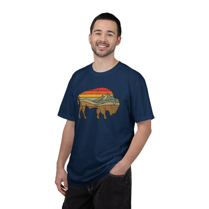 Retro Buffalo T-Shirt In Lightweight adventure tee for outdoor lovers Perfect for hiking camping or road trips Made from soft breathable cotton for all-day comfort Ideal for nature lovers and adventurers FAYO Threads outdoor apparel remember Fun Awaits You Outside