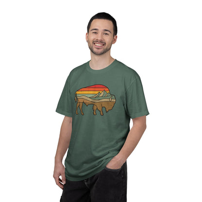 Retro Buffalo T-Shirt In Lightweight adventure tee for outdoor lovers Perfect for hiking camping or road trips Made from soft breathable cotton for all-day comfort Ideal for nature lovers and adventurers FAYO Threads outdoor apparel remember Fun Awaits You Outside