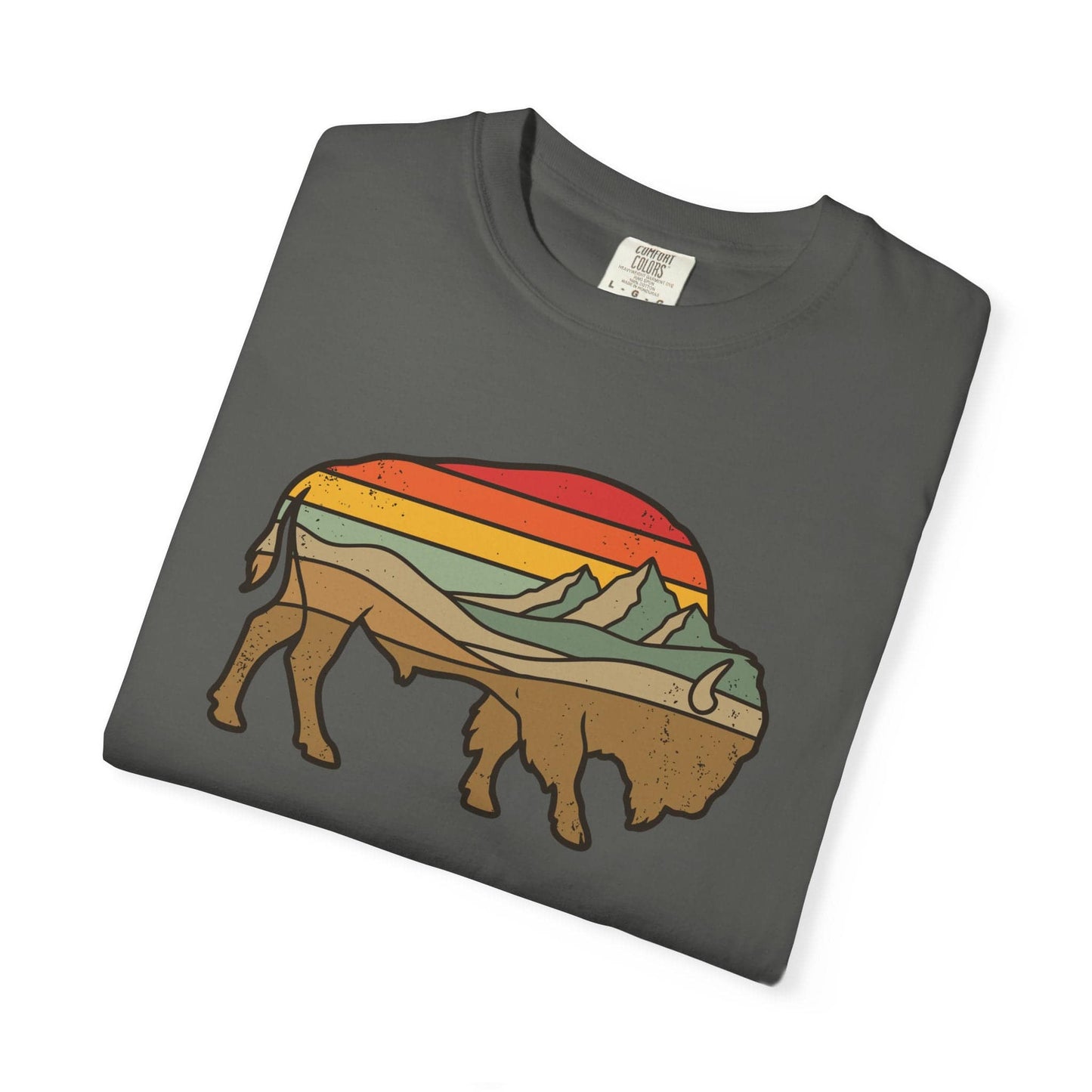 Retro Buffalo T-Shirt In Lightweight adventure tee for outdoor lovers Perfect for hiking camping or road trips Made from soft breathable cotton for all-day comfort Ideal for nature lovers and adventurers FAYO Threads outdoor apparel remember Fun Awaits You Outside