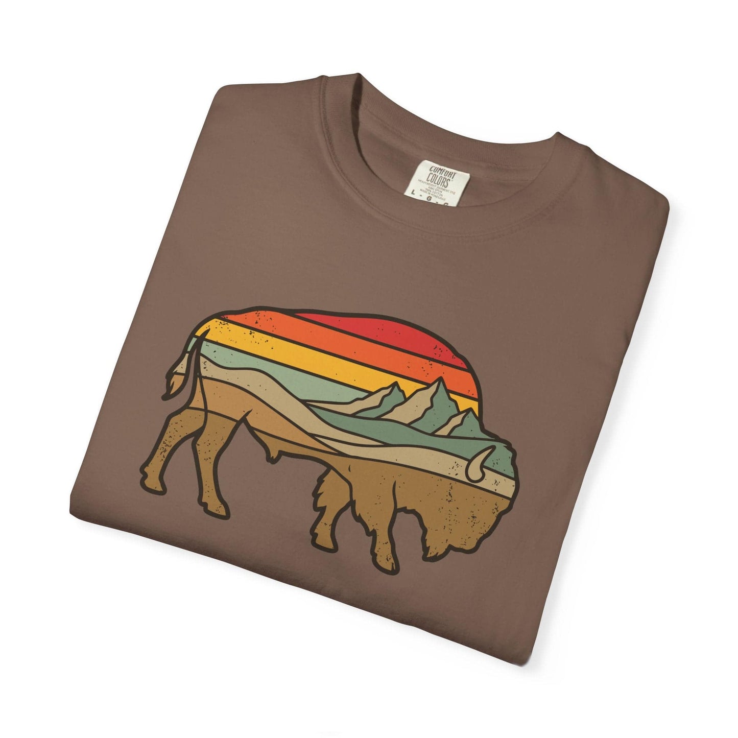 Retro Buffalo T-Shirt In Lightweight adventure tee for outdoor lovers Perfect for hiking camping or road trips Made from soft breathable cotton for all-day comfort Ideal for nature lovers and adventurers FAYO Threads outdoor apparel remember Fun Awaits You Outside