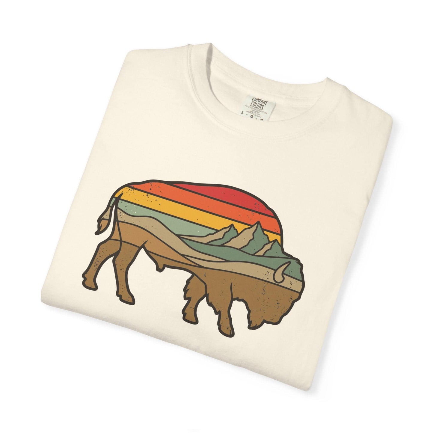 Retro Buffalo T-Shirt In Lightweight adventure tee for outdoor lovers Perfect for hiking camping or road trips Made from soft breathable cotton for all-day comfort Ideal for nature lovers and adventurers FAYO Threads outdoor apparel remember Fun Awaits You Outside