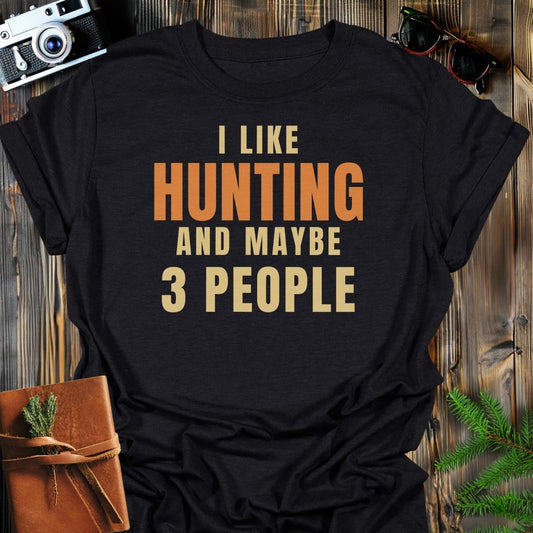 Hunting Humor T-Shirt In Black / S Lightweight adventure tee for outdoor lovers Perfect for hiking camping or road trips Made from soft breathable cotton for all-day comfort Ideal for nature lovers and adventurers FAYO Threads outdoor apparel remember Fun Awaits You Outside