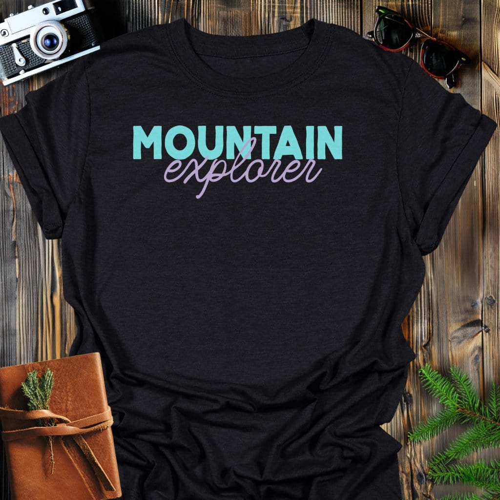 Mountain Explorer T-Shirt In Black / S Lightweight adventure tee for outdoor lovers Perfect for hiking camping or road trips Made from soft breathable cotton for all-day comfort Ideal for nature lovers and adventurers FAYO Threads outdoor apparel remember Fun Awaits You Outside