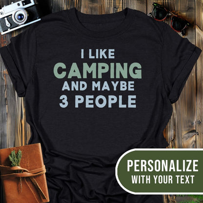 Personalized Camping Mood T-Shirt In Black / S Lightweight adventure tee for outdoor lovers Perfect for hiking camping or road trips Made from soft breathable cotton for all-day comfort Ideal for nature lovers and adventurers FAYO Threads outdoor apparel remember Fun Awaits You Outside