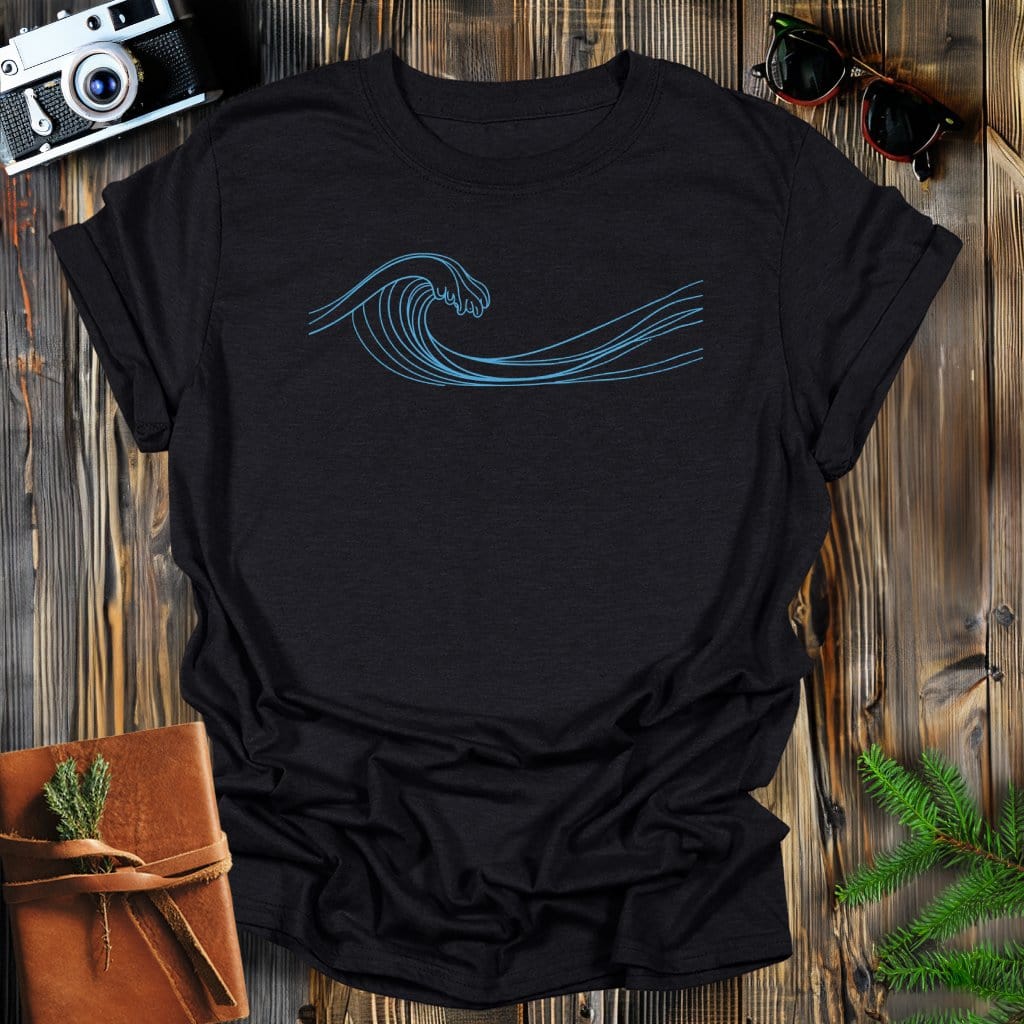 MyDesigns T-Shirt S / Black Wavy Lines T-Shirt