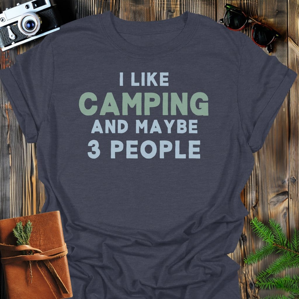 Camping Mood T-Shirt In Dark Heather / S Lightweight adventure tee for outdoor lovers Perfect for hiking camping or road trips Made from soft breathable cotton for all-day comfort Ideal for nature lovers and adventurers FAYO Threads outdoor apparel remember Fun Awaits You Outside