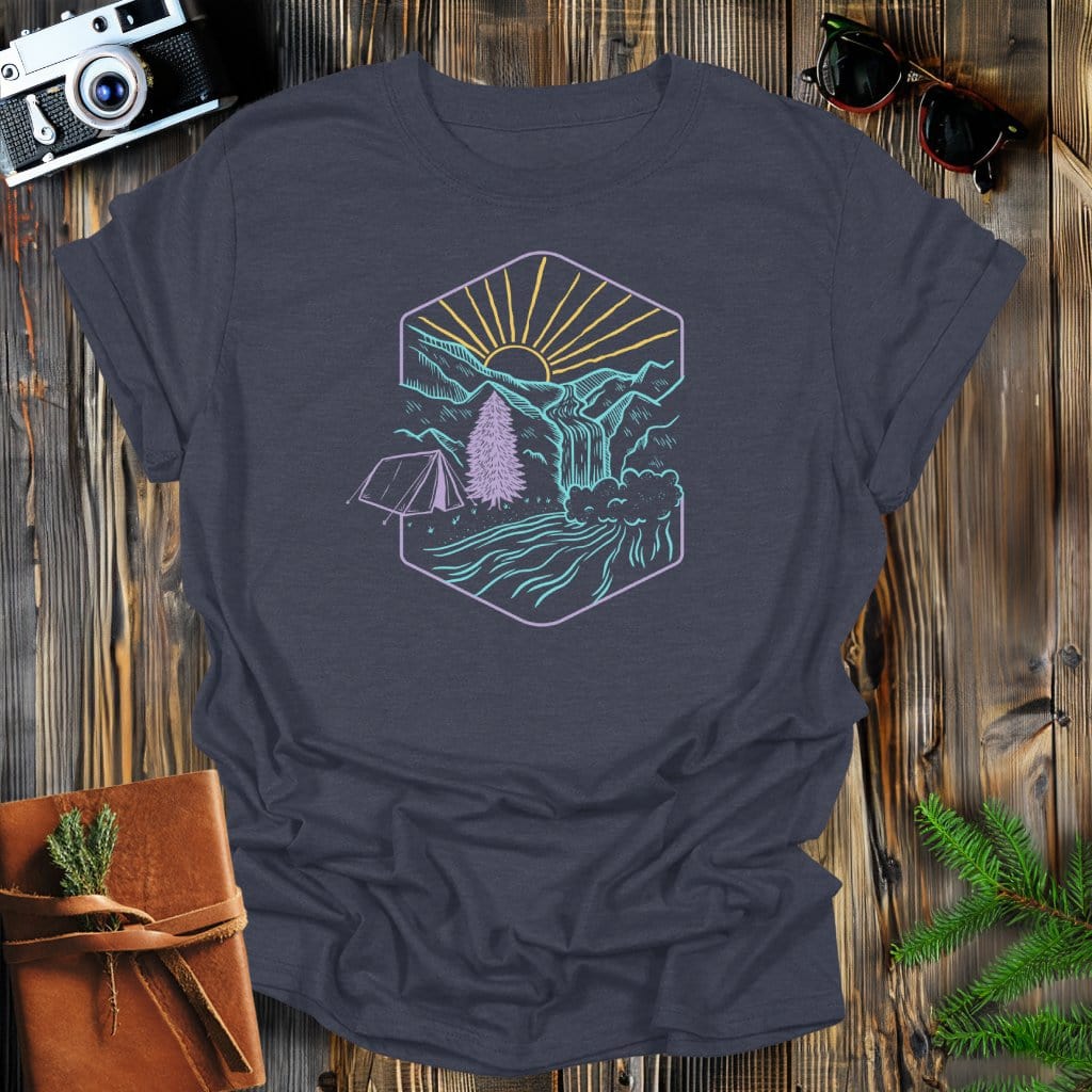 MyDesigns T-Shirt S / Dark Heather Campsite Nineties T-Shirt