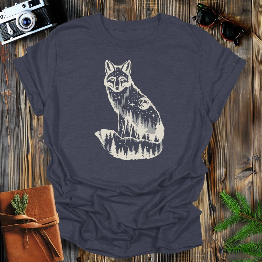 MyDesigns T-Shirt S / Dark Heather Moonlite Fox T-Shirt