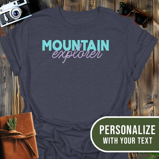 Personalized Mountain Explorer T-Shirt In Dark Heather / S Lightweight adventure tee for outdoor lovers Perfect for hiking camping or road trips Made from soft breathable cotton for all-day comfort Ideal for nature lovers and adventurers FAYO Threads outdoor apparel remember Fun Awaits You Outside