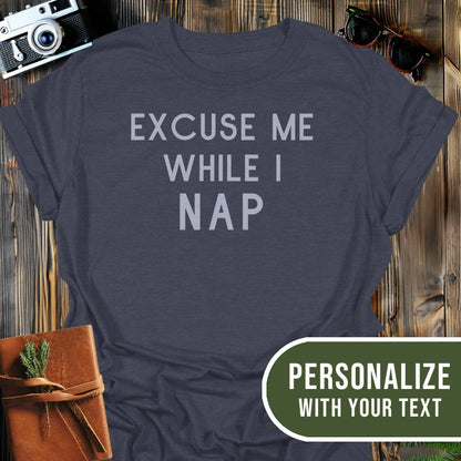 Personalized Nap Needed T-Shirt In Dark Heather / S Lightweight adventure tee for outdoor lovers Perfect for hiking camping or road trips Made from soft breathable cotton for all-day comfort Ideal for nature lovers and adventurers FAYO Threads outdoor apparel remember Fun Awaits You Outside
