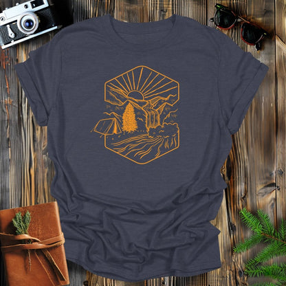 MyDesigns T-Shirt S / Dark Heather Sunset Campsite T-Shirt