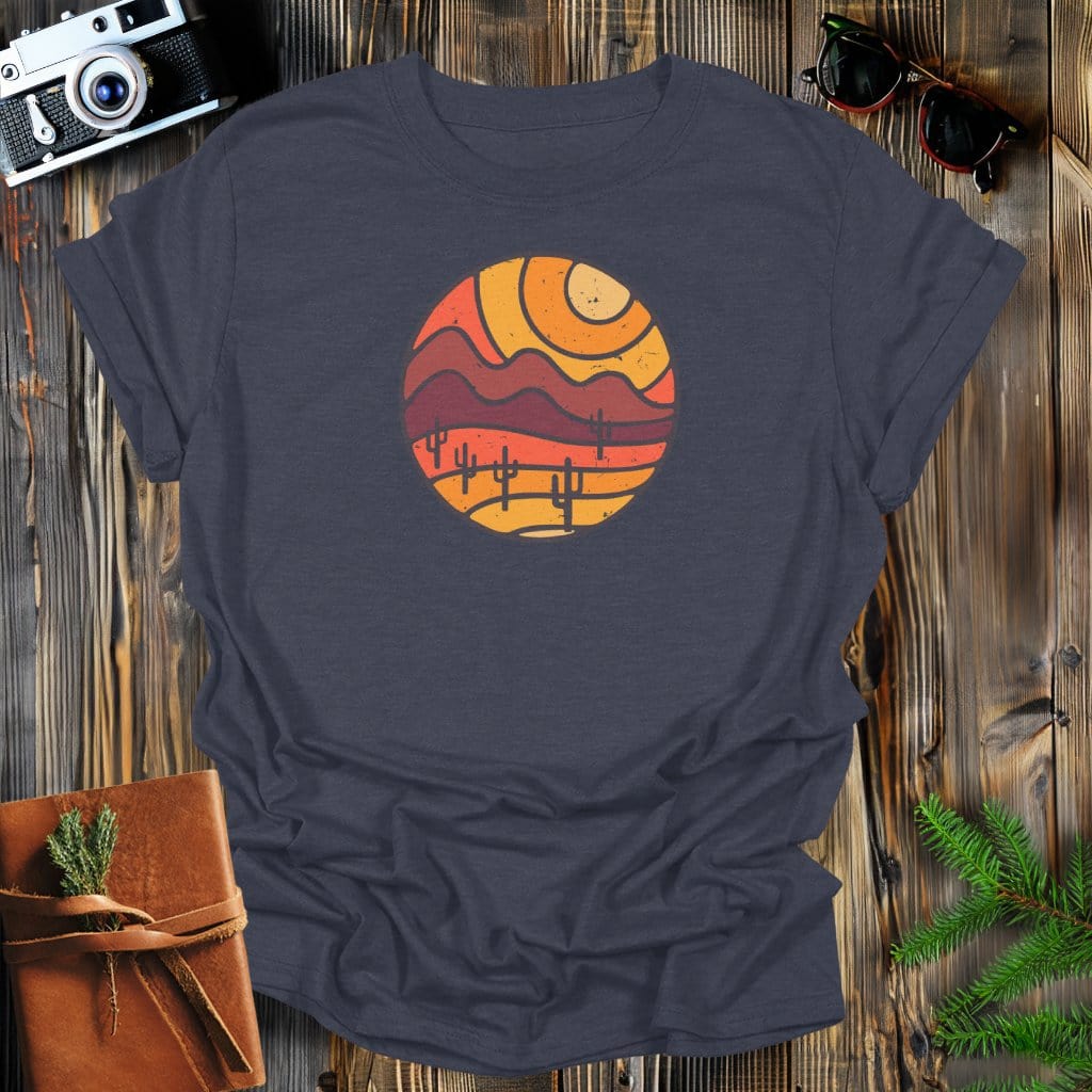 MyDesigns T-Shirt S / Dark Heather Sunset Desert Distressed T-Shirt