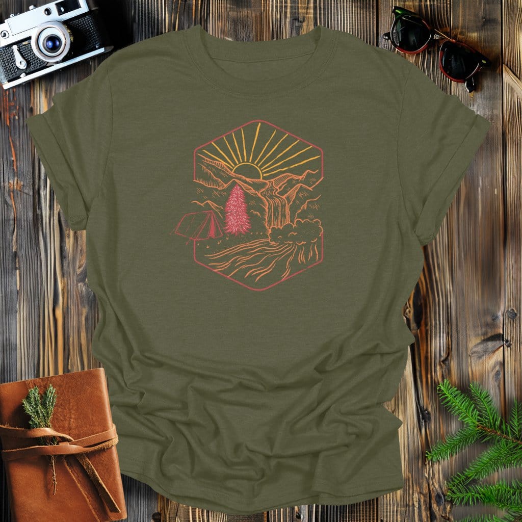 MyDesigns T-Shirt S / Military Green Campsite Beauty T-Shirt